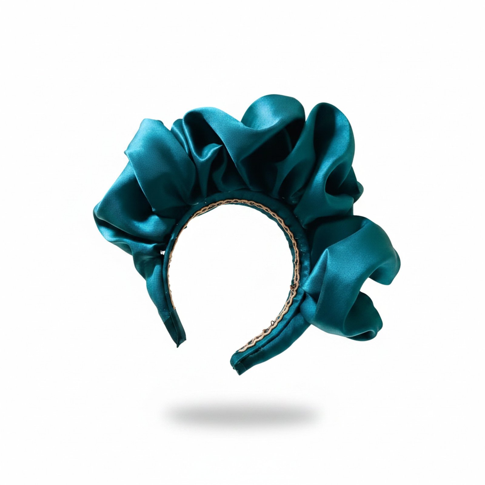 Ruffled Headband Fascinator - Teal