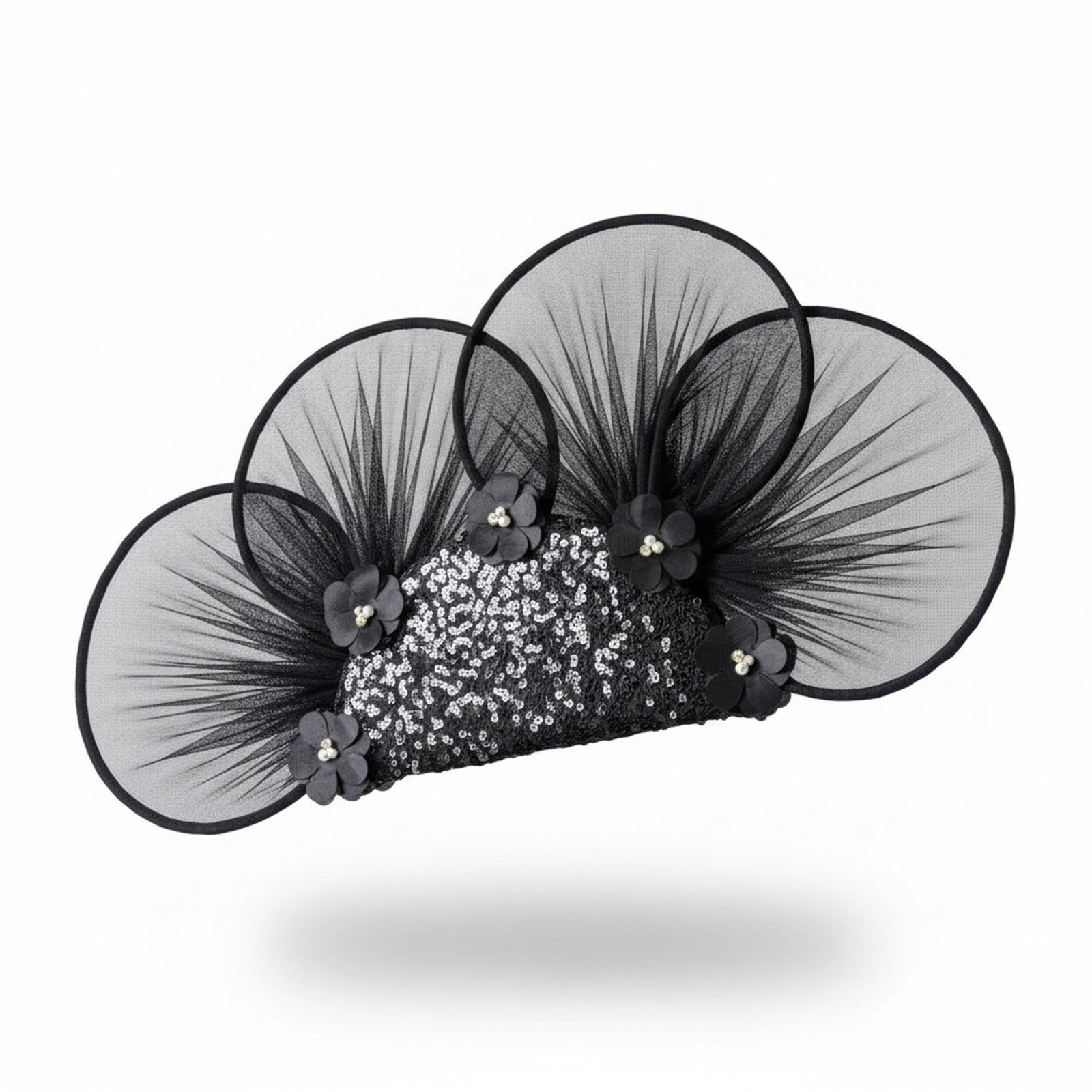 Tulle Petal Fan — Onyx