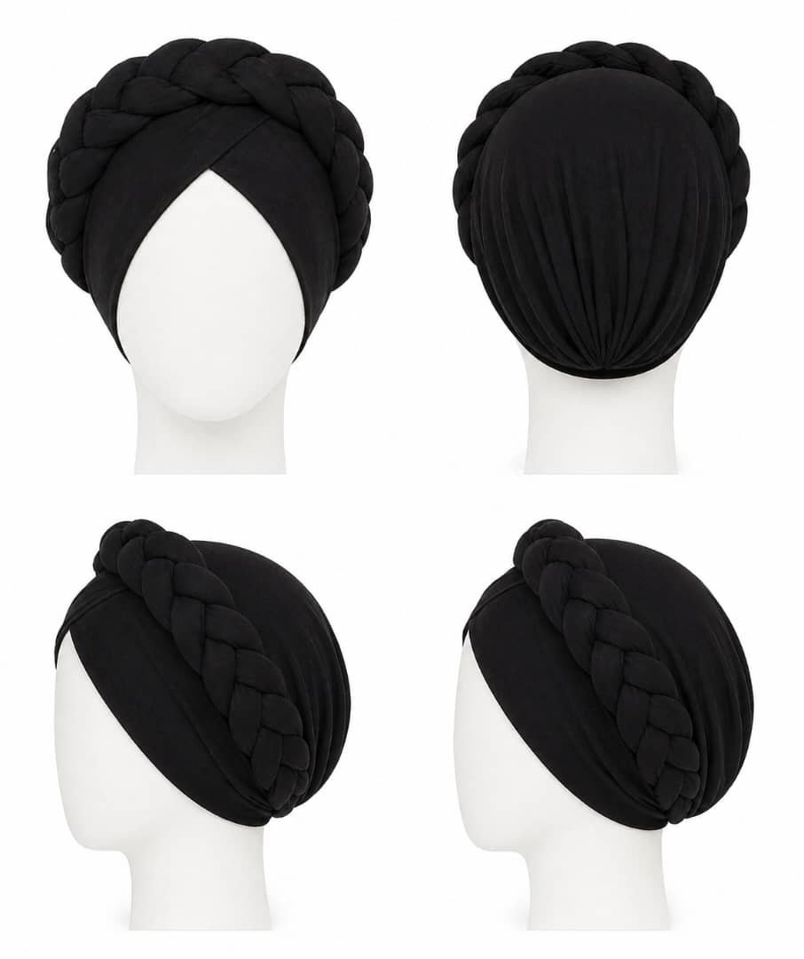 Versatile 2-in-1 Turban - Black