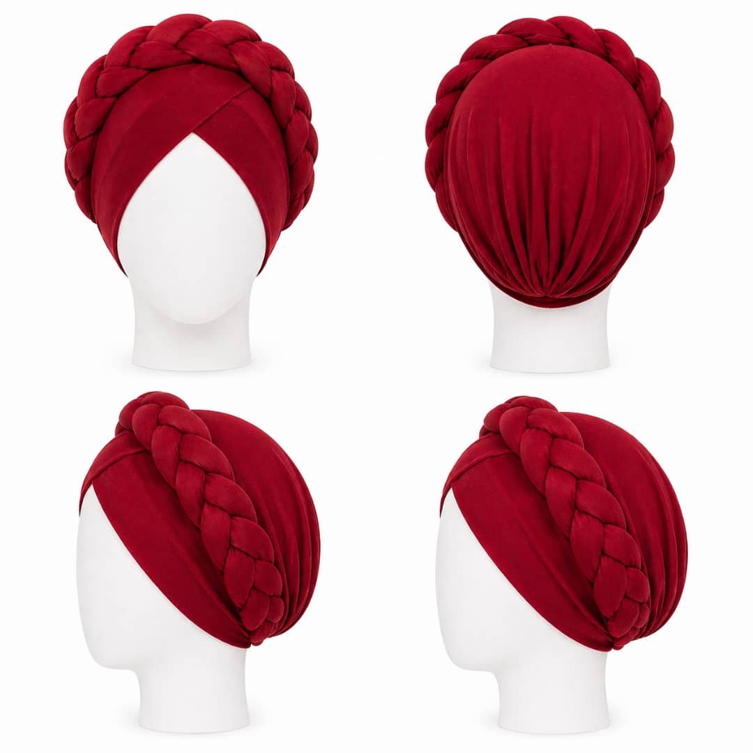 Versatile 2-in-1 Turban - Red
