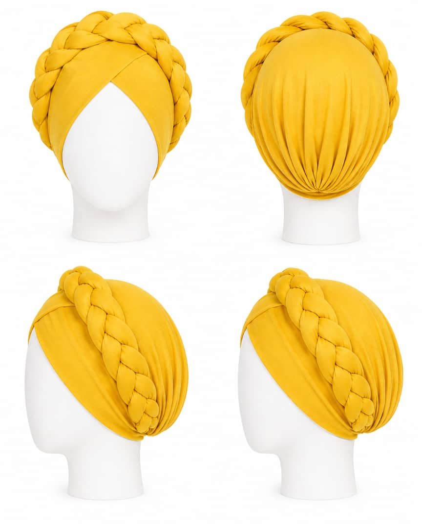 Versatile 2-in-1 Turban - Yellow